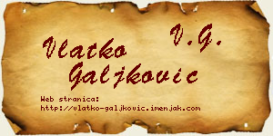 Vlatko Galjković vizit kartica